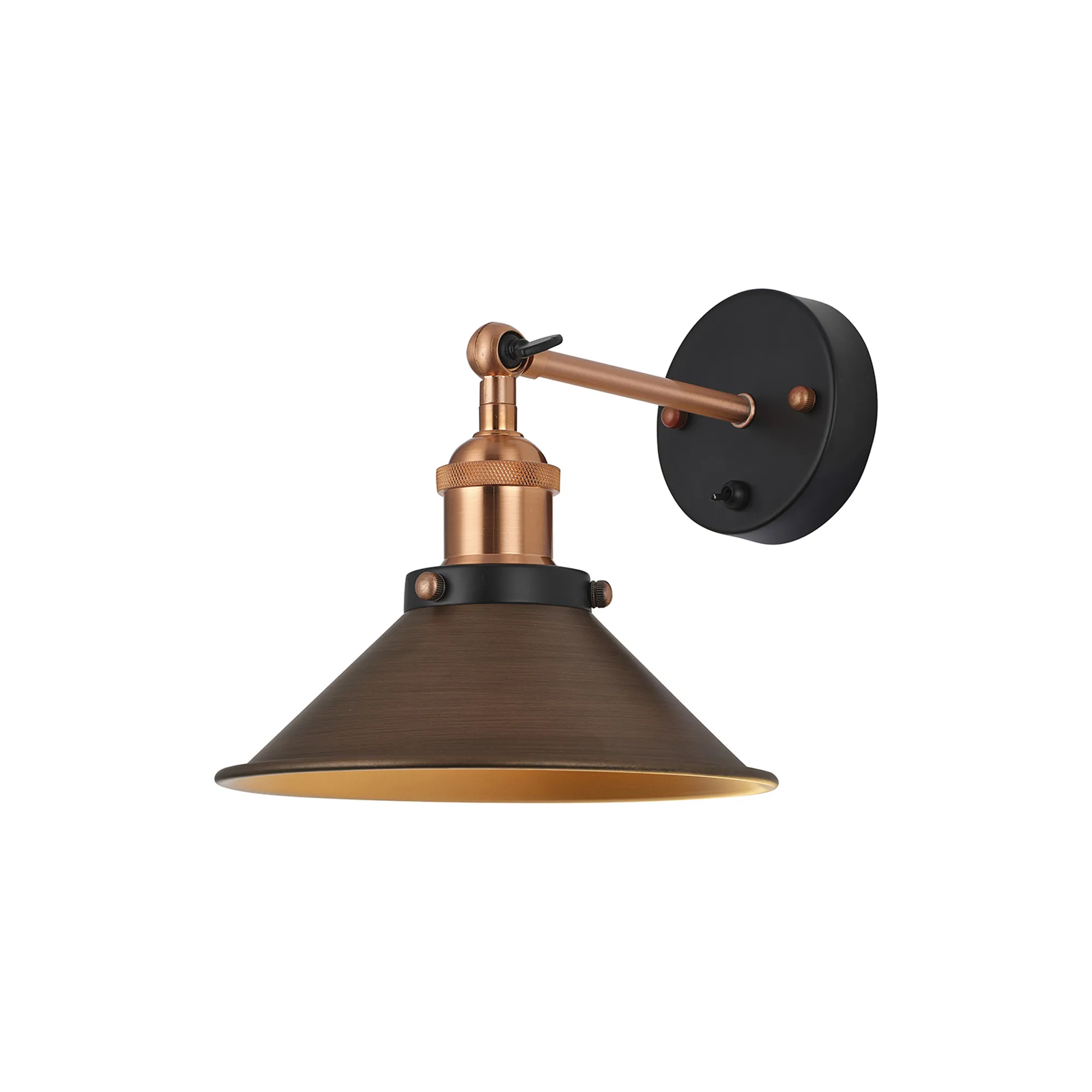 Damien-Antique Copper Wall Lights Deco Armed Wall Lights